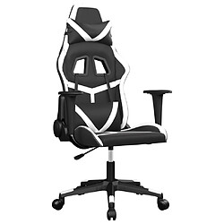 Maison Chic Chaise de jeu, Chaise gaming de massage, Fauteuil gamer d'ordinateur,Chaise de Bureau Noir et blanc Similicuir -GKD23253