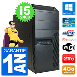 PC Tour Lenovo ThinkCentre M91p Intel i5-2400 RAM 4Go Disque 2To Windows 10 Wifi - Occasion