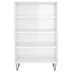 Avis vidaXL Buffet haut blanc brillant 57x35x90 cm bois d'ingénierie