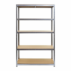 Mendler Etagère robuste HWC-E33, pour rangement,acier,charge maximale 875 kg, 5 étagères ~ galvanisé 200x120x60cm