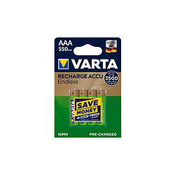 Piles Varta Recharge Endless Energy AAA 550mAh (Pack de 4) 56663 101 404 