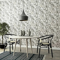 Noordwand Papier peint Topchic Monkey Jungle Leaves Gris et noir