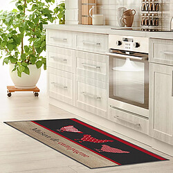 Avis Douceur D'Interieur Tapis rectangle Maison de campagne - Noir et rouge