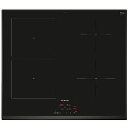 Table de cuisson à induction 60cm 4 foyers 6900w noir - ED651BSB6E - SIEMENS 