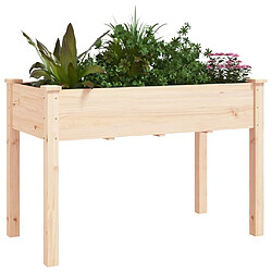 Avis Maison Chic Jardinière,Bac à fleurs - pot de fleur avec doublure 118x59x76 cm bois massif de sapin -GKD58397