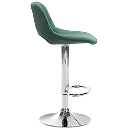 Acheter Decoshop26 Tabourets de bar chaises haute x2 avec repose-pieds en velours vert piètement métallique chromé 10_0004074