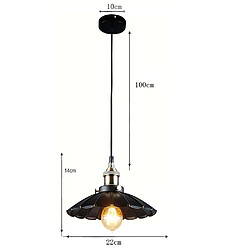 Avis Stoex Suspension Vintage Industrielle Lampe de Plafonniers Lustre Retro avec Abat-jour E27 Noir