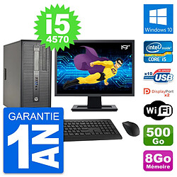 PC Tour HP 600 G1 Ecran 19" Intel i5-4570 RAM 8Go Disque 500Go Windows 10 Wifi - Occasion