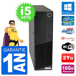 PC Lenovo ThinkCentre M83 SFF Intel i5-4570 RAM 16Go Disque 2To Windows 10 Wifi · Occasion 