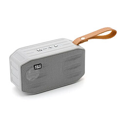 Yonis Mini Enceinte Bluetooth Portable 5.0 Waterproof Avec Support TF FM AUX Mini Enceinte Bluetooth Portable 5.0 Sans Fil avec Support Carte TF FM AUX U-Disk et Mains Libres Gris YONIS