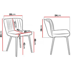 Avis Habitat Et Jardin Lot de 2 chaises en velours Maud - Noir