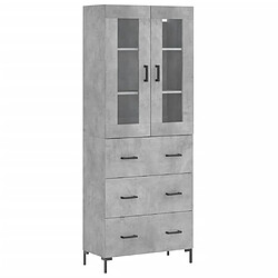 Maison Chic Buffet,Meuble de Rangement,commode pour salon,Cuisine Gris béton 69,5x34x180 cm Bois d'ingénierie -MN45047