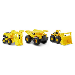 CAT Mini crew Pack de 3 Camion benne Chargeur frontal et excavatrice - 18 cm