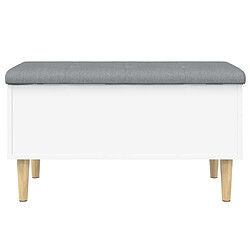 Maison Chic Banc de rangement | Meuble de rangement d'Entrée | Coffres d'Intérieur blanc 82x42x46 cm bois d'ingénierie -MN81171 pas cher