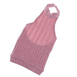 Avis Trendy Sexy Backless Knit Vest For 1/3 BJD SD 70cm Uncle Dolls Greyish Pink