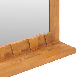 Acheter vidaXL Miroir mural avec étagère 60x12x40 cm Bois de teck massif