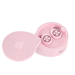 YP Select Écouteurs sans fil Bluetooth 5.0 Écouteurs True Wireless Stereo Earphones Hi-fi Sound Bluetooth Headset with Charging Case-Rose 