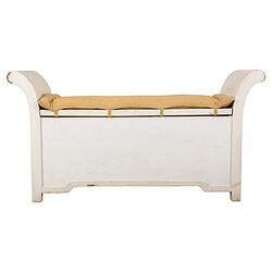 Avis Banc Alexandra House Living Blanc Coton Bois de manguier 42 x 63 x 120 cm