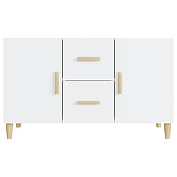 Avis Maison Chic Buffet,Meuble de Rangement,commode pour salon,Cuisine blanc brillant 100x36x60 cm bois d'ingénierie -MN69685