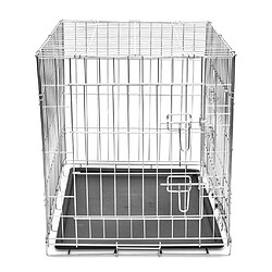 Avis Helloshop26 Cage en métal pliable pour chien acier galvanisé 76 x 55 x 61 cm 3702021