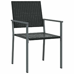 Avis Maison Chic Lot de 6 Chaises de jardin,Fauteuil d'extérieur noir 54x62,5x89 cm résine tressée -MN58332