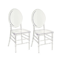 Beliani Chaise de réception Set de 2 Transparent MONTROSE