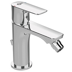 Ideal Standard - Mitigeur bidet monotrou avec tirette et vidage bonde métal H 146 mm chrome - Connect Air 