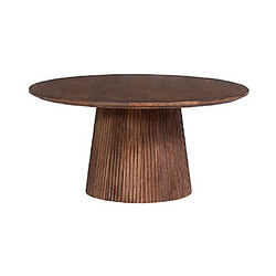 Mes Table basse ronde 80x80x38 cm en manguier marron - MAGUEL