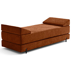 Bestmobilier Brescia - banquette 3 places convertible en tissu velours relief