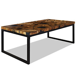 Acheter vidaXL Table basse Teck Résine 110x60x40 cm