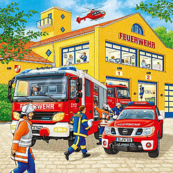 Ravensburger - 09401 - Puzzle Enfant Classique - Les Pompiers au Travail - 3 x 49 Pièces