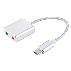 Wewoo Carte Son USB USB-C / Type-C à Jack 3.5mm Écouteur Micphone