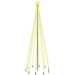 vidaXL Sapin de Noël avec piquet Blanc chaud 310 LED 300 cm