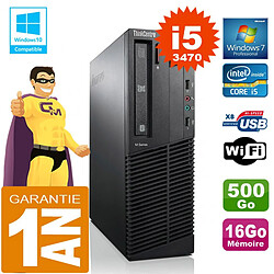 PC Lenovo M92p SFF Core I5-3470 Ram 16Go Disque 500 Go Graveur DVD Wifi W7 · Occasion 