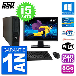 PC Fujitsu E910 DT Ecran 22" Intel i5-3470 RAM 8Go SSD 240Go Windows 10 Wifi · Occasion 