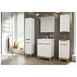 Ac-Deco Armoire de salle de bain Bali White - 35 x 20 x 75 cm - Rangement haut mural