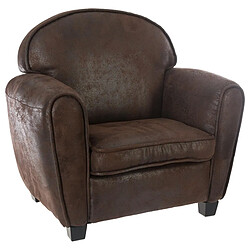 Fauteuil pour enfant marron - L. 49 x l. 32 x H. 47 cm -PEGANE-