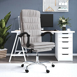 vidaXL Fauteuil inclinable de bureau Taupe Tissu