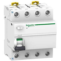 interrupteur différentiel - 4 pôles - 25a - 30ma - type asi - schneider electric a9r31425