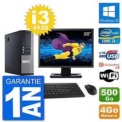 PC Dell 9020 SFF Ecran 22" Intel i3-4130 RAM 4Go Disque 500Go Windows 10 Wifi · Occasion 