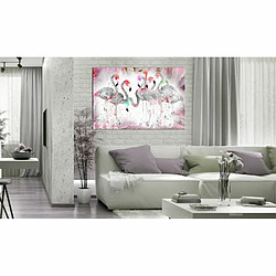 Paris Prix Tableau Imprimé Flamingoes Family 60 x 90 cm