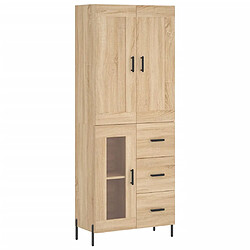 vidaXL Buffet haut Chêne sonoma 69,5x34x180 cm Bois d'ingénierie