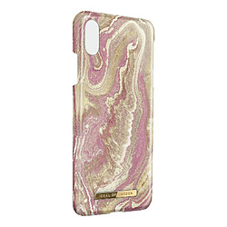 Coque iPhone X et XS Golden Blush Marble Résistante Ideal of Sweden