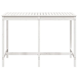 Avis vidaXL Table de jardin blanc 159,5x82,5x110 cm bois massif de pin