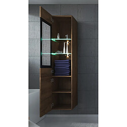 Avis Auco Armoire de rangement Rio Hauteur : 131 cm Lefkas (Marron) - Meuble de rangement haut placard armoire colonne