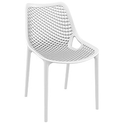 Alterego Chaise moderne 'BLOW' blanche en matière plastique