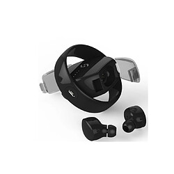 YP Select Oreillette Bluetooth Stéréo Binaural Call 5.0 avec Compartiment Pile Rotatif Noir