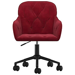 Avis vidaXL Chaises pivotantes à manger lot de 2 Rouge bordeaux Velours