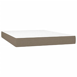 Acheter vidaXL Sommier à lattes de lit avec matelas Taupe 140x190 cm Tissu