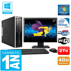 PC HP Compaq 8300 SFF Intel G850 Ram 4Go Disque 2 To Wifi W7 Ecran 27" · Occasion 